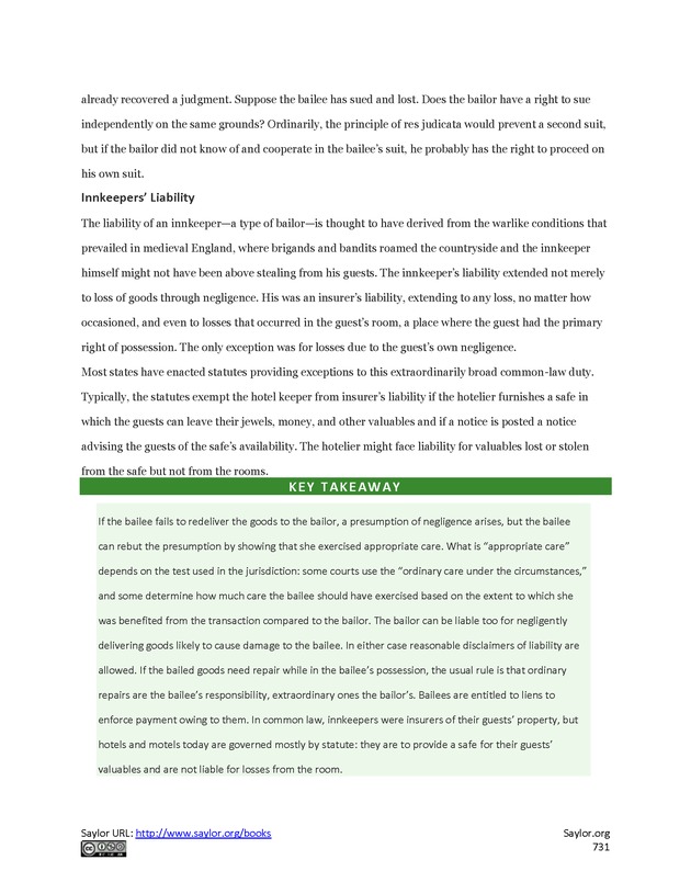 Business Law and the Legal Environment - Page 731